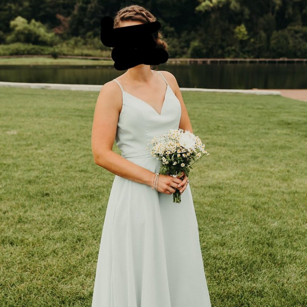 Seafoam Green Blue Bridesmaid Dress